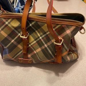 Brown plaid Dooney & Bourke satchel